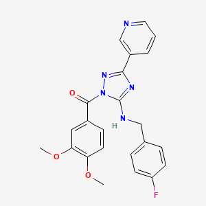 (3,4-dimethoxyphenyl){5-[(4-fluorobenzyl)amino]-3-(pyridin-3-yl)-1H-1,2,4-triazol-1-yl}methanone