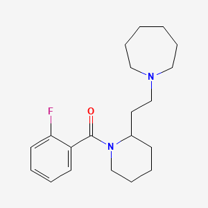 1-{2-[1-(2-Fluorobenzoyl)piperidin-2-yl]ethyl}azepane