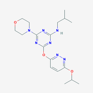 N-(2-methylpropyl)-4-(morpholin-4-yl)-6-{[6-(propan-2-yloxy)pyridazin-3-yl]oxy}-1,3,5-triazin-2-amine