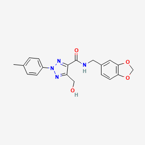 N-(1,3-benzodioxol-5-ylmethyl)-5-(hydroxymethyl)-2-(4-methylphenyl)-2H-1,2,3-triazole-4-carboxamide