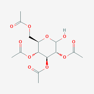 molecular formula C₁₄H₂₀O₁₀ B1139648 2,3,4,6-Tetra-O-acetyl-D-glucopyranose CAS No. 10343-06-3