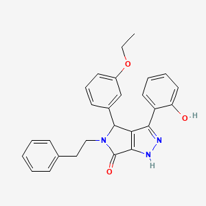 4-(3-ethoxyphenyl)-3-(2-hydroxyphenyl)-5-(2-phenylethyl)-4,5-dihydropyrrolo[3,4-c]pyrazol-6(1H)-one