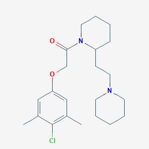 2-(4-Chloro-3,5-dimethylphenoxy)-1-{2-[2-(piperidin-1-yl)ethyl]piperidin-1-yl}ethanone