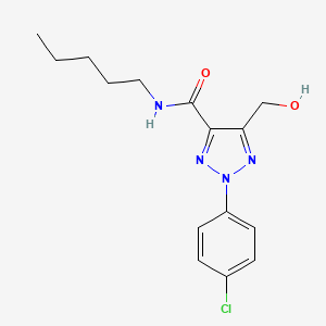 2-(4-chlorophenyl)-5-(hydroxymethyl)-N-pentyl-2H-1,2,3-triazole-4-carboxamide