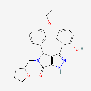 4-(3-ethoxyphenyl)-3-(2-hydroxyphenyl)-5-(tetrahydrofuran-2-ylmethyl)-4,5-dihydropyrrolo[3,4-c]pyrazol-6(1H)-one