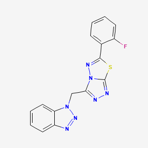 1-{[6-(2-fluorophenyl)[1,2,4]triazolo[3,4-b][1,3,4]thiadiazol-3-yl]methyl}-1H-benzotriazole