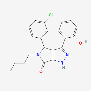 5-butyl-4-(3-chlorophenyl)-3-(2-hydroxyphenyl)-4,5-dihydropyrrolo[3,4-c]pyrazol-6(1H)-one