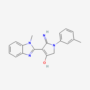 5-Amino-4-(1-methyl-1H-1,3-benzodiazol-2-YL)-1-(3-methylphenyl)-2,3-dihydro-1H-pyrrol-3-one