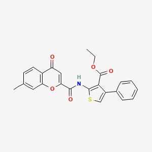 ethyl 2-{[(7-methyl-4-oxo-4H-chromen-2-yl)carbonyl]amino}-4-phenylthiophene-3-carboxylate