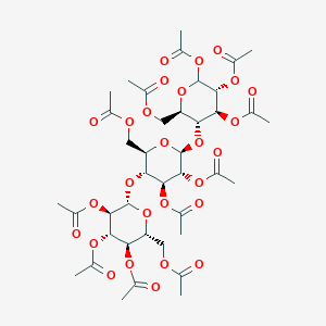 molecular formula C₄₀H₅₄O₂₇ B1139659 D-纤维三糖十一醋酸酯 CAS No. 17690-94-7