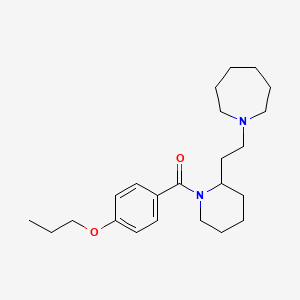 {2-[2-(Azepan-1-yl)ethyl]piperidin-1-yl}(4-propoxyphenyl)methanone