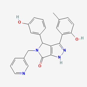 3-(2-hydroxy-5-methylphenyl)-4-(3-hydroxyphenyl)-5-(pyridin-3-ylmethyl)-4,5-dihydropyrrolo[3,4-c]pyrazol-6(1H)-one