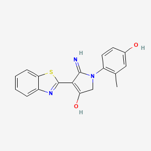 5-Amino-4-(1,3-benzothiazol-2-YL)-1-(4-hydroxy-2-methylphenyl)-2,3-dihydro-1H-pyrrol-3-one