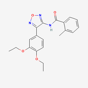 N-[4-(3,4-diethoxyphenyl)-1,2,5-oxadiazol-3-yl]-2-methylbenzamide