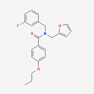 N-(3-fluorobenzyl)-N-(furan-2-ylmethyl)-4-propoxybenzamide