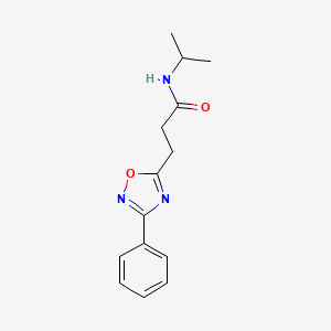 3-(3-phenyl-1,2,4-oxadiazol-5-yl)-N-(propan-2-yl)propanamide