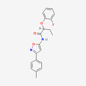 2-(2-fluorophenoxy)-N-[3-(4-methylphenyl)-1,2-oxazol-5-yl]butanamide