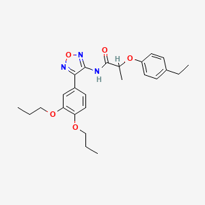 molecular formula C25H31N3O5 B11396708 N-[4-(3,4-dipropoxyphenyl)-1,2,5-oxadiazol-3-yl]-2-(4-ethylphenoxy)propanamide 