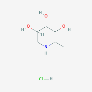 molecular formula C₆H₁₄ClNO₃ B1139675 Deoxyfuconojirimycin (hydrochloride) CAS No. 210174-73-5