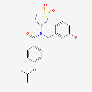 N-(1,1-dioxidotetrahydrothiophen-3-yl)-N-(3-fluorobenzyl)-4-(propan-2-yloxy)benzamide