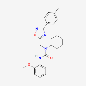 1-Cyclohexyl-3-(2-methoxyphenyl)-1-{[3-(4-methylphenyl)-1,2,4-oxadiazol-5-yl]methyl}urea