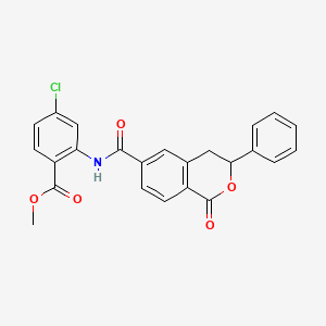 methyl 4-chloro-2-{[(1-oxo-3-phenyl-3,4-dihydro-1H-isochromen-6-yl)carbonyl]amino}benzoate