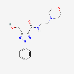 5-(hydroxymethyl)-2-(4-methylphenyl)-N-[2-(morpholin-4-yl)ethyl]-2H-1,2,3-triazole-4-carboxamide