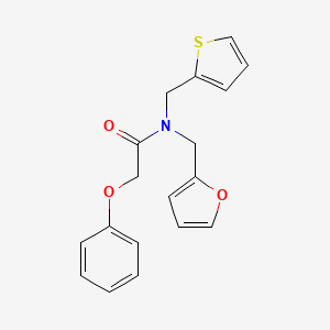 molecular formula C18H17NO3S B11396782 N-(2-furylmethyl)-2-phenoxy-N-(2-thienylmethyl)acetamide 