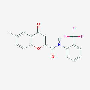 6-methyl-4-oxo-N-[2-(trifluoromethyl)phenyl]-4H-chromene-2-carboxamide