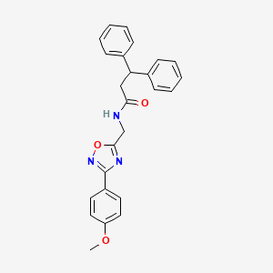 N-{[3-(4-methoxyphenyl)-1,2,4-oxadiazol-5-yl]methyl}-3,3-diphenylpropanamide