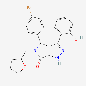 4-(4-bromophenyl)-3-(2-hydroxyphenyl)-5-(tetrahydrofuran-2-ylmethyl)-4,5-dihydropyrrolo[3,4-c]pyrazol-6(1H)-one