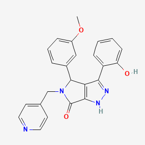 3-(2-hydroxyphenyl)-4-(3-methoxyphenyl)-5-(pyridin-4-ylmethyl)-4,5-dihydropyrrolo[3,4-c]pyrazol-6(1H)-one