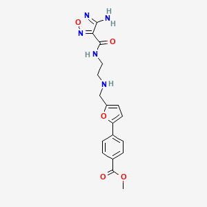 molecular formula C18H19N5O5 B11396876 Methyl 4-(5-{[(2-{[(4-amino-1,2,5-oxadiazol-3-yl)carbonyl]amino}ethyl)amino]methyl}furan-2-yl)benzoate 