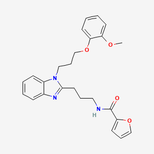 N-(3-{1-[3-(2-methoxyphenoxy)propyl]-1H-benzimidazol-2-yl}propyl)furan-2-carboxamide