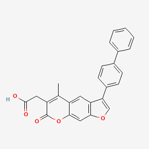 [3-(biphenyl-4-yl)-5-methyl-7-oxo-7H-furo[3,2-g]chromen-6-yl]acetic acid