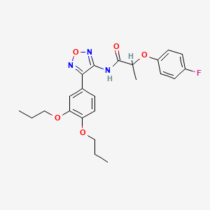 N-[4-(3,4-dipropoxyphenyl)-1,2,5-oxadiazol-3-yl]-2-(4-fluorophenoxy)propanamide