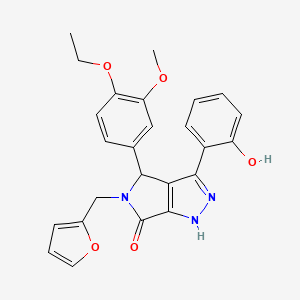 4-(4-ethoxy-3-methoxyphenyl)-5-(furan-2-ylmethyl)-3-(2-hydroxyphenyl)-4,5-dihydropyrrolo[3,4-c]pyrazol-6(1H)-one