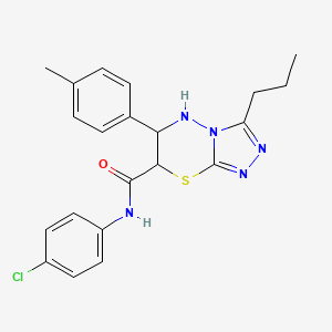 N-(4-chlorophenyl)-6-(4-methylphenyl)-3-propyl-6,7-dihydro-5H-[1,2,4]triazolo[3,4-b][1,3,4]thiadiazine-7-carboxamide