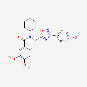 N-cyclohexyl-3,4-dimethoxy-N-{[3-(4-methoxyphenyl)-1,2,4-oxadiazol-5-yl]methyl}benzamide