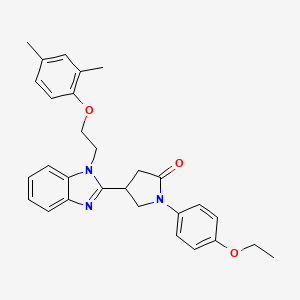 4-{1-[2-(2,4-dimethylphenoxy)ethyl]-1H-benzimidazol-2-yl}-1-(4-ethoxyphenyl)pyrrolidin-2-one