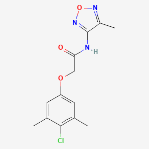 2-(4-chloro-3,5-dimethylphenoxy)-N-(4-methyl-1,2,5-oxadiazol-3-yl)acetamide