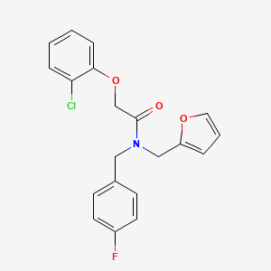 2-(2-chlorophenoxy)-N-(4-fluorobenzyl)-N-(furan-2-ylmethyl)acetamide