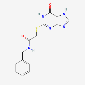 molecular formula C14H13N5O2S B11396974 N-benzyl-2-[(6-hydroxy-9H-purin-2-yl)sulfanyl]acetamide 