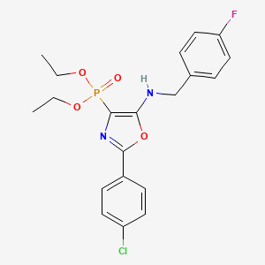 Diethyl [2-(4-chlorophenyl)-5-{[(4-fluorophenyl)methyl]amino}-1,3-oxazol-4-YL]phosphonate