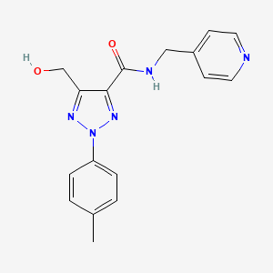 5-(hydroxymethyl)-2-(4-methylphenyl)-N-(pyridin-4-ylmethyl)-2H-1,2,3-triazole-4-carboxamide