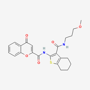 N-{3-[(3-methoxypropyl)carbamoyl]-4,5,6,7-tetrahydro-1-benzothiophen-2-yl}-4-oxo-4H-chromene-2-carboxamide