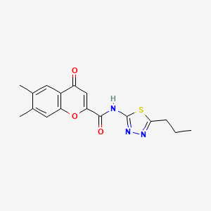 6,7-dimethyl-4-oxo-N-(5-propyl-1,3,4-thiadiazol-2-yl)-4H-chromene-2-carboxamide