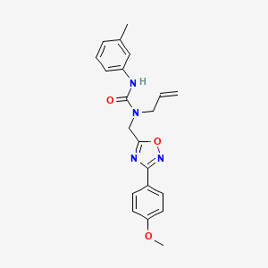 1-{[3-(4-Methoxyphenyl)-1,2,4-oxadiazol-5-yl]methyl}-3-(3-methylphenyl)-1-prop-2-en-1-ylurea