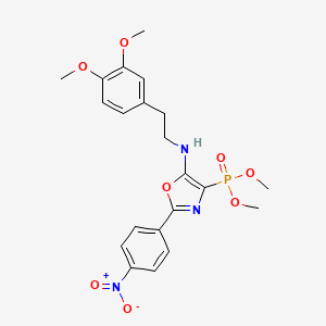 Dimethyl (5-{[2-(3,4-dimethoxyphenyl)ethyl]amino}-2-(4-nitrophenyl)-1,3-oxazol-4-YL)phosphonate