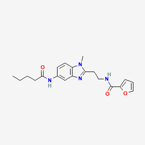 N-{2-[1-methyl-5-(pentanoylamino)-1H-benzimidazol-2-yl]ethyl}furan-2-carboxamide